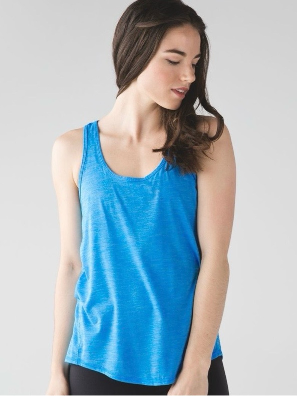 Lululemon Salute the Sun
Singlet III Heathered Kayak Blue Tank Top Yoga Running
